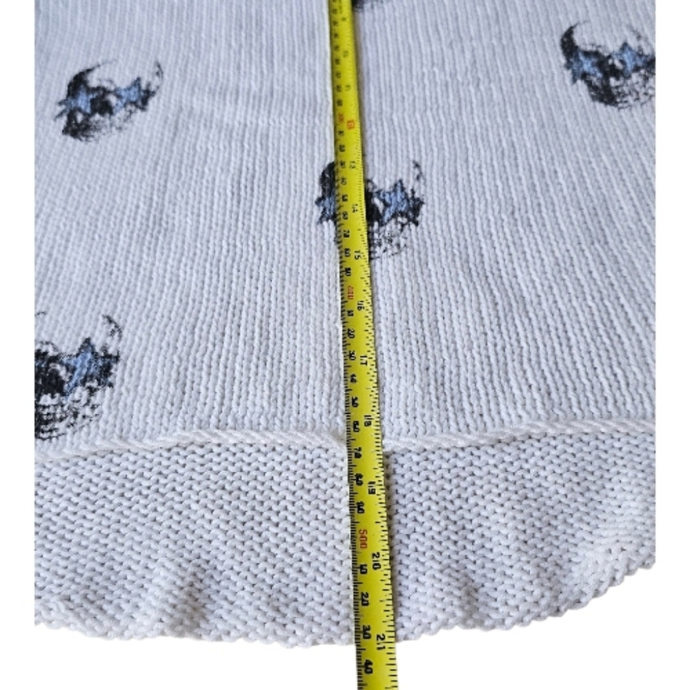 Wooden Ships Paola Buendia Skull Sweater XS White Lightweight Knit Gothic Grunge - Picture 6 of 8